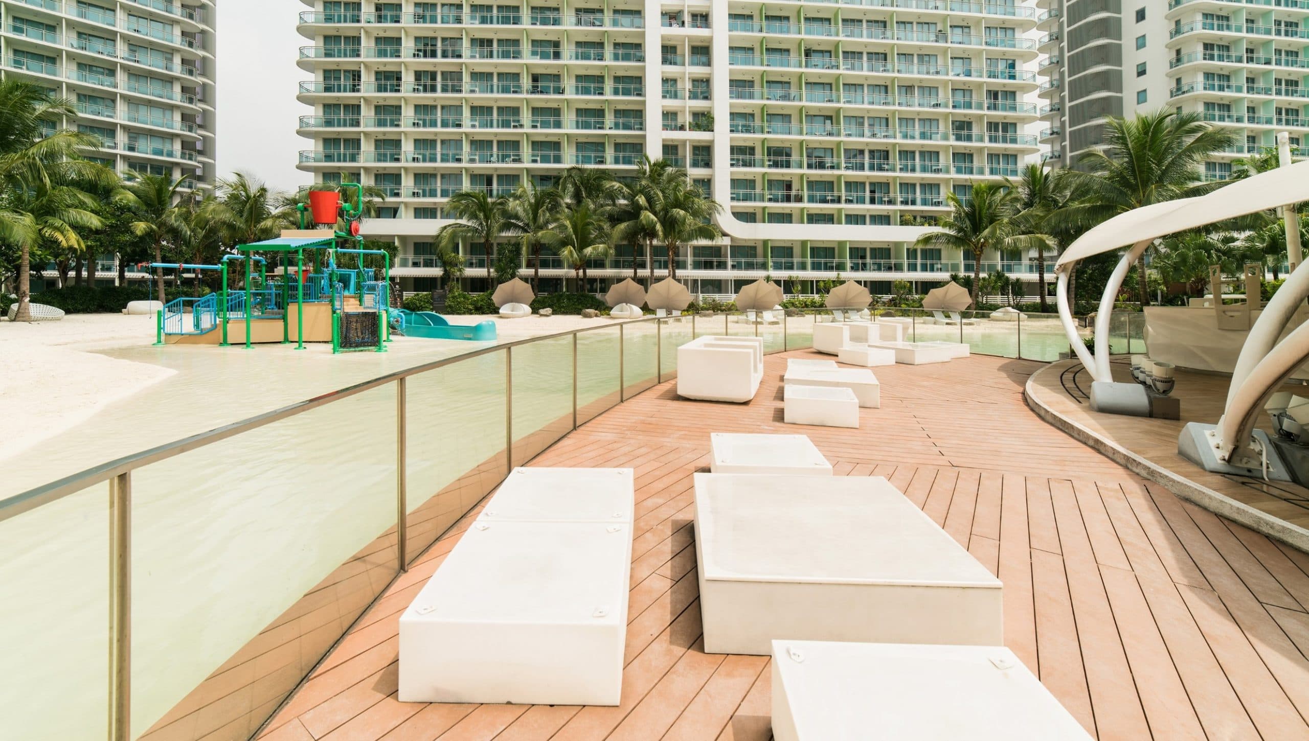 Azure outdoor beach bar amenity