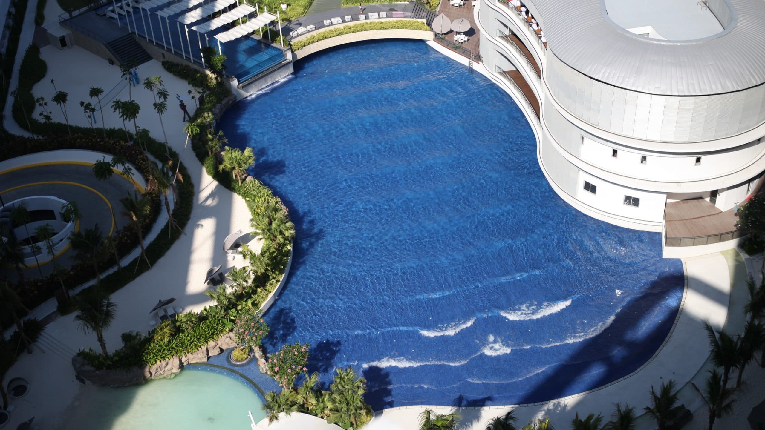 Azure outdoor wave pool amenity